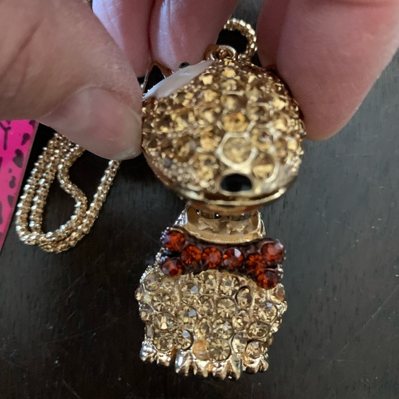 Betsy Johnson Blingy Bull Terrier Necklace - Picture 2 of 6